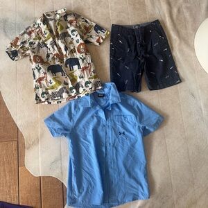 Under Armour boys Button-Up Shirts M size 7-8 bundle H&M shirt oshkosh shorts